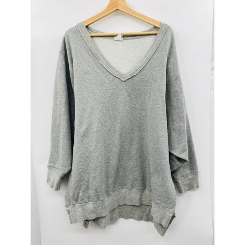 Natural Life‎ gray v neck oversized sweatshirt L/XL